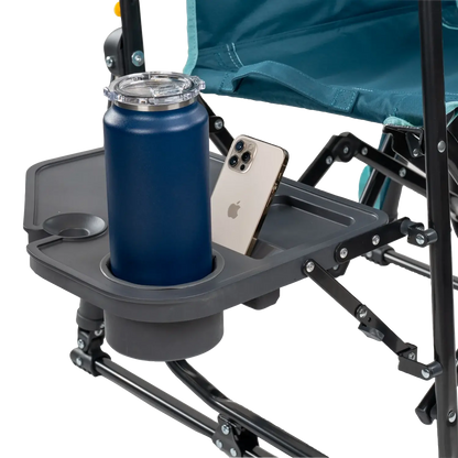 Heavy-Duty Freestyle Stowaway Rocker with Side Table - Choice 253 - Freestyle Rocker Portable Outdoor Folding Chair Detail