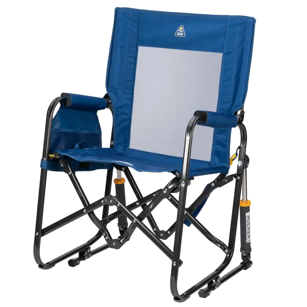 Premium All-Weather Stowaway Rocker - Choice 794 - Heavy-Duty Kickback Rocker with Beverage Holder Detail