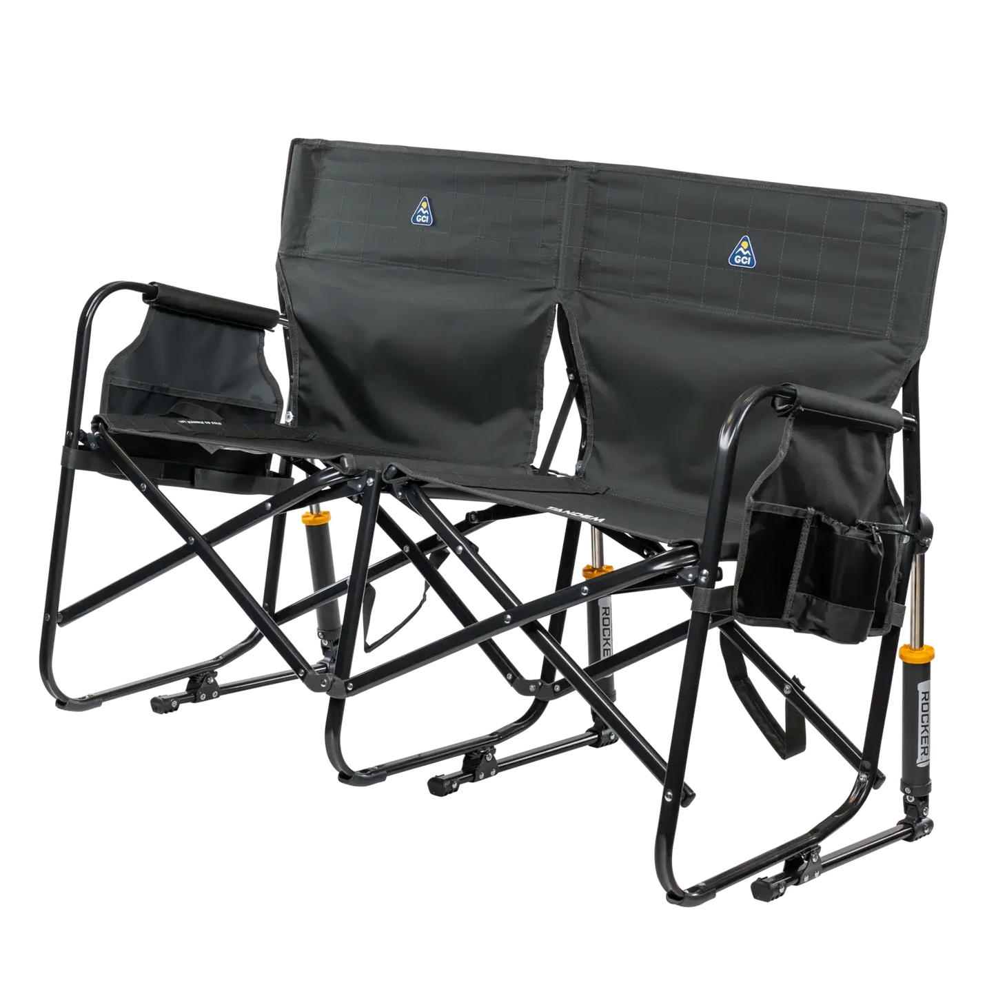 Patented Spring-Action Tandem Rocker - Choice 227 - Freestyle Rocker Portable Outdoor Folding Chair Detail